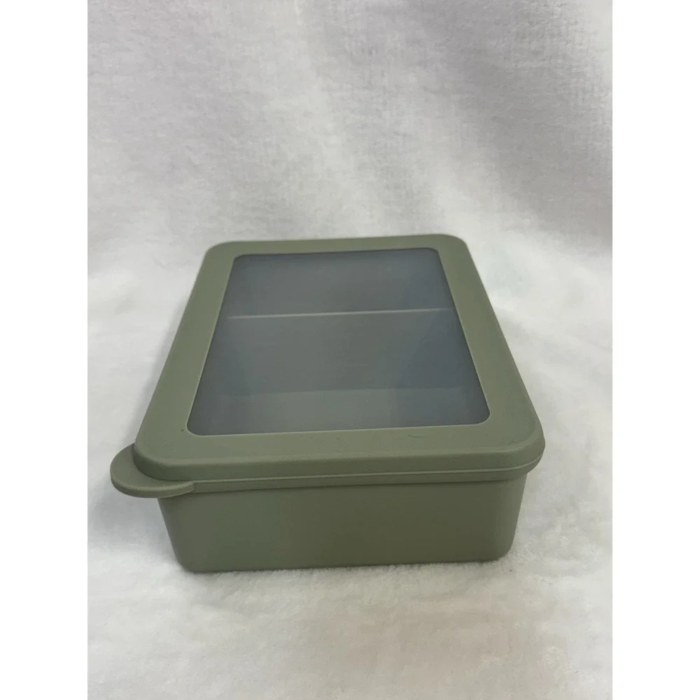 Figmint Green Snack Bento Boxes 2 Compartments Size 8